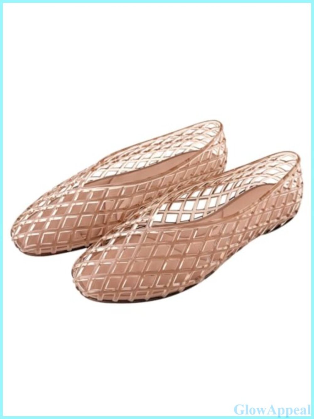 Clear Mesh Jelly Ballet Flats Slip On Sandals Comfortable Summer Shoes